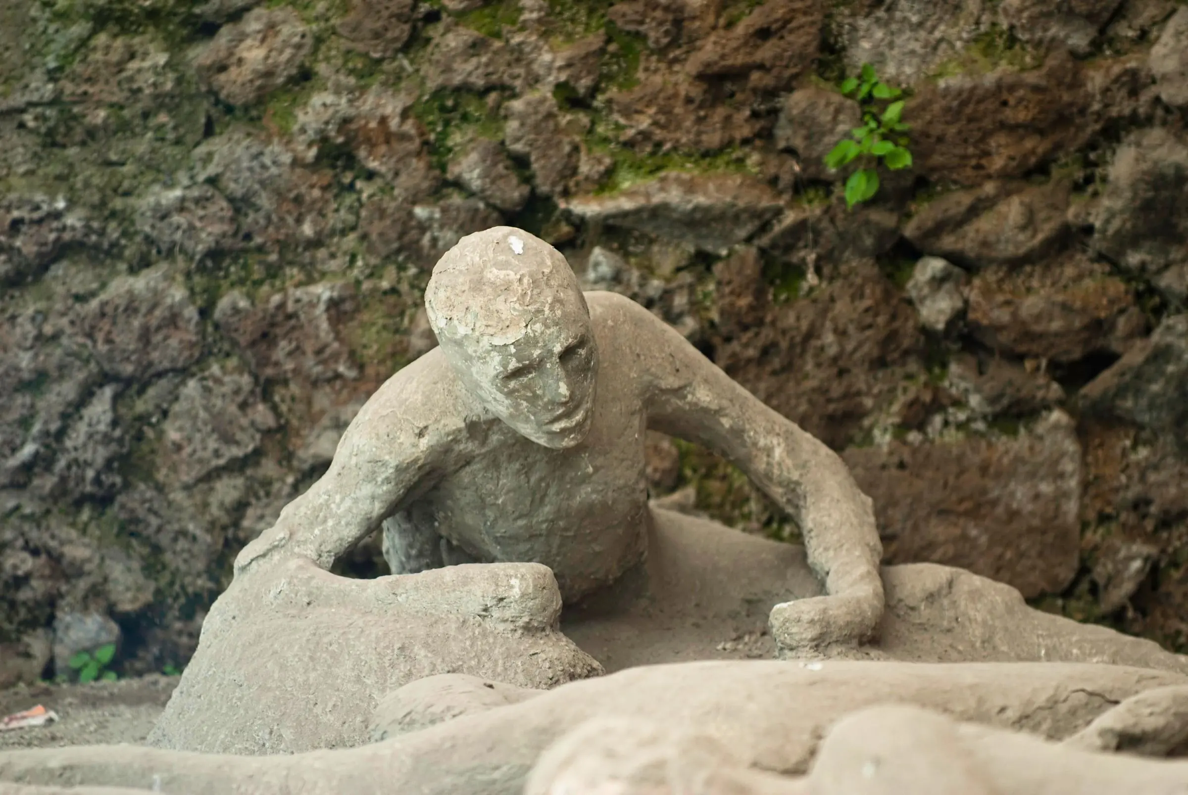 Plaster casts of human figures preserved in the ash of the 79 AD Mount Vesuvius eruption